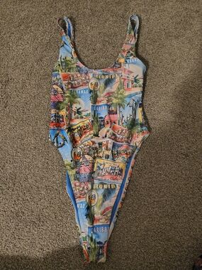 Global Post Card One Piece Swimsuit